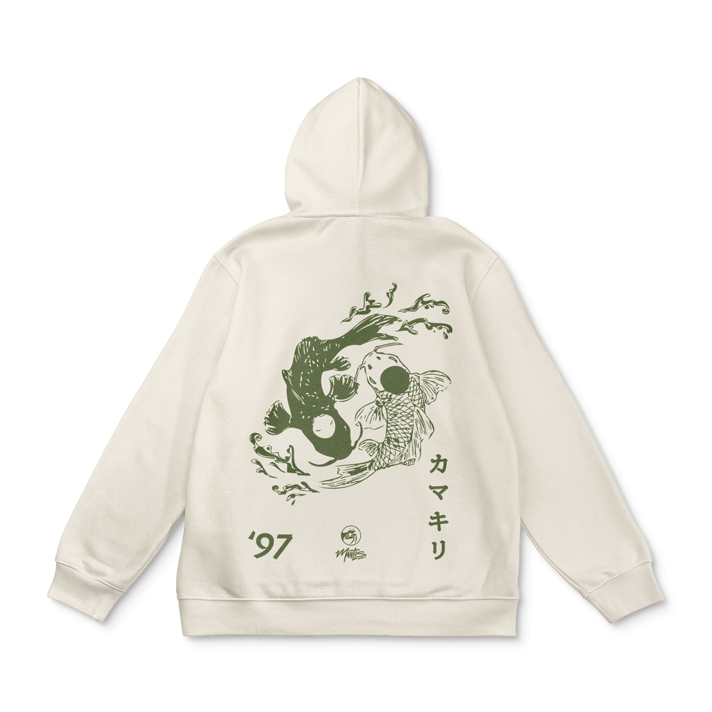 Koi Fish Hoodie - Natural White